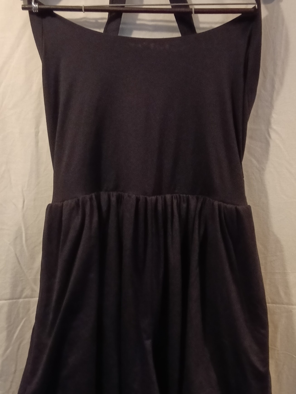Halara Black Strappy Backless Romper 1X Plus Size Crossover Waist